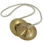 Brass Manjira Cymbals Kartal for Bhajan Kirtan Indian Music hand Cymbal 4 "