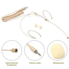 Double Earhook Headset Mic Headworn Microphone For For For For Shure Wireless