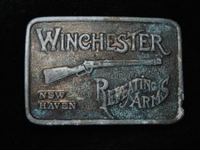 QL13115 VINTAGE 1970s  WINCHESTER REPEATING ARMS  GUN  FIREARM BELT BUCKLE