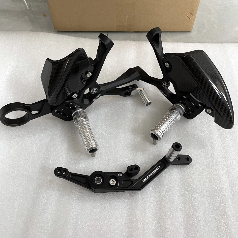 2025 Carbon Fiber Adjustable RearSet Foot Peg Rear Set For BMW S1000RR 2019- — 第 2/4 张图片