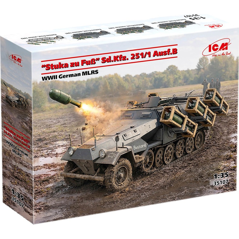 ICM Stuka zu Fuß Sd.Kfz. 251/1 Ausf.B 1:35 WWII German Rocket Launcher Kit