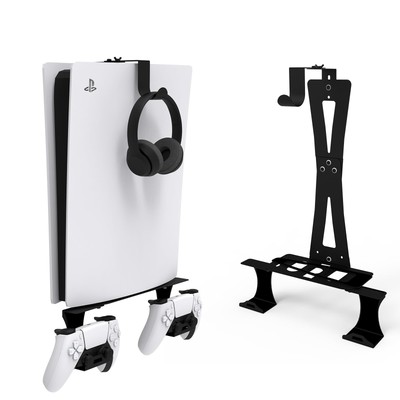 tonhui Wandhalterung für PS5/PS5 Slim/PS5 Pro mit Controller Halter und Kopfhörer