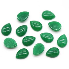 30pcs 13x18mm Natural Malaysian Jade Stone Teardrop CAB CABOCHON DIY Jewelry