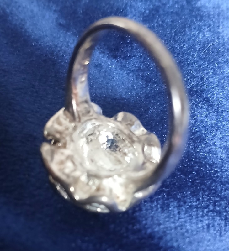 VTG Sz. 8 Solid 925 STERLING SILVER Modernist/Bru… - image 6