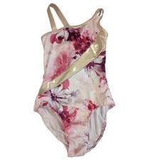 JUSTICE Size XL 16/18 Girl  s Gymnastics Leotard / Pink Gold