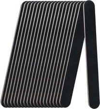 20Pack Professional Nail Files 100/180 Grit Black Emery Boards ReusableManicure