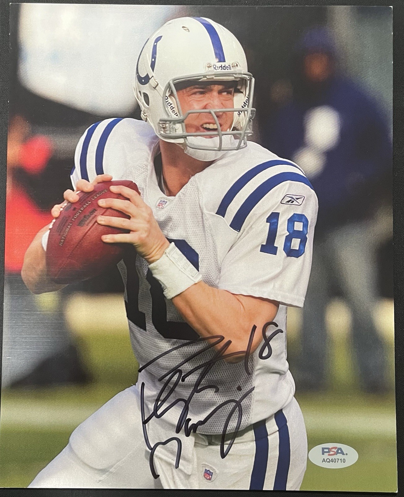 PEYTON MANNING Signed Autograph 8x10 Photo Colts Broncos Super Bowl XLI PSA DNA