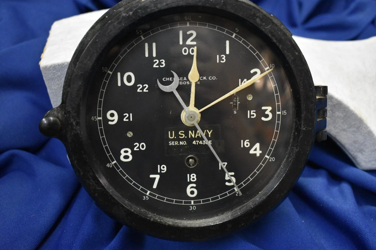 Chelsea US Navy Vintage Original Antique Maritime Clocks for sale