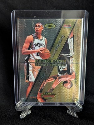 1997-98 Bowman's Best Mirror Image Tim Duncan, David Robinson #MI6 Refractor