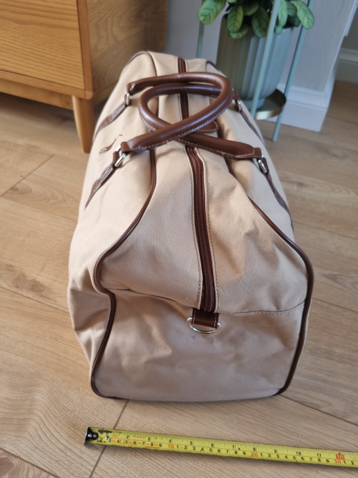 Polo Ralph Lauren Duffle Bag Travell Brown Beige Used Parfum image 2