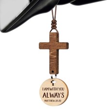 Cross for Car Mirror Hanging Christian Gifts for Men, Women, Bible Study - Scan