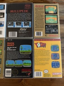 8 Lot NES Custom Game Cases Baseball Yoshi Millipede Duckhunt Monopoly