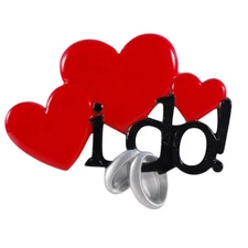 I Do! Wedding  Personalized Christmas Tree Ornament