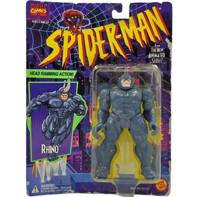 RHINO FIGURE 1994 SPIDER-MAN TOYBIZ MARVEL COMICS ANIMATED SERIES OVP VINTAGE