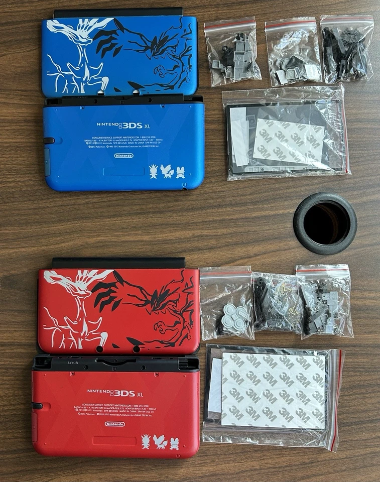 RESALEFIRM 3DS XL Pokémon X and Y replacement housing shells pick your color FAST SHIPPING