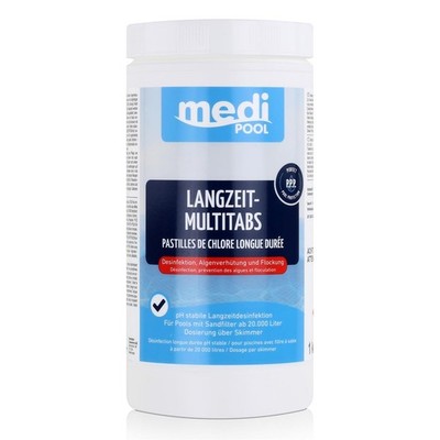 mediPOOL Langzeit-Multitabs 1kg - Algenverhütung und Flockung (1er Pack)