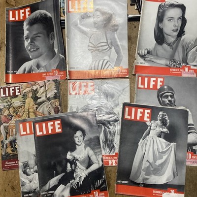 Life Magazine:  Random Lot of 5 Magazines from 30-40-1950s Sale! Read