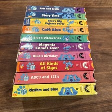 Blue  s Clues Lot Of 10 VHS Tapes Vintage Rare Nick Jr. Tested Steve  Joe As Is