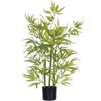 KüNstlicher Bambus Groß 90 Cm Kunstpflanze Im Topf FüR Wohnzimmer GrüN