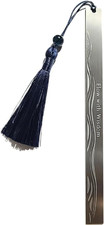 Stainless Steel Bookmark for Men - Flow with Wisdom Gift for Dad Husband and Boo