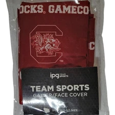 IPG Team Sports Gaiter Face Cover Adult OS South Carolina Gamecocks Garnet/White