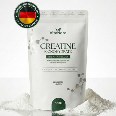 Kreatin Monohydrat 500g fein gemahlenes Creatine 200 Mesh Training & Leistung