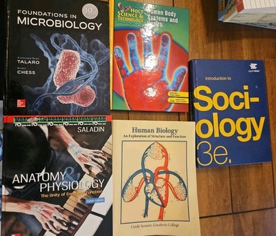 Lot Of 5 College Textbooks Medical