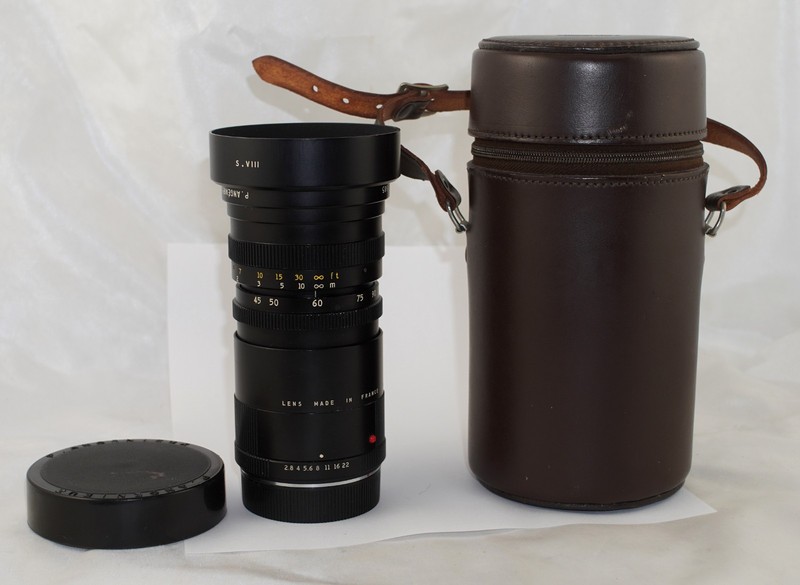 Leica Leitz P. Angenieux Paris Angenieux-Zoom f2.8 45-90mm Lens W/ Caps & Case