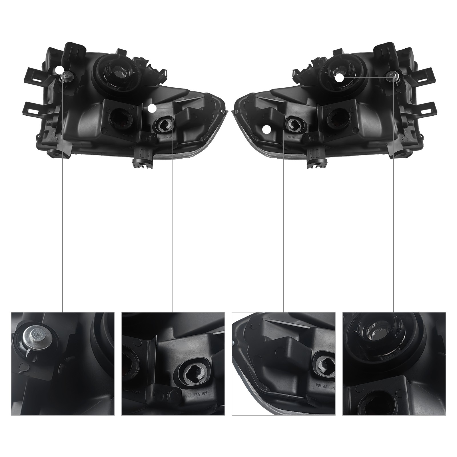 L+R For 2004 2005 2006 2007 Pathfinder Headlights Headlamps Chrome Durable