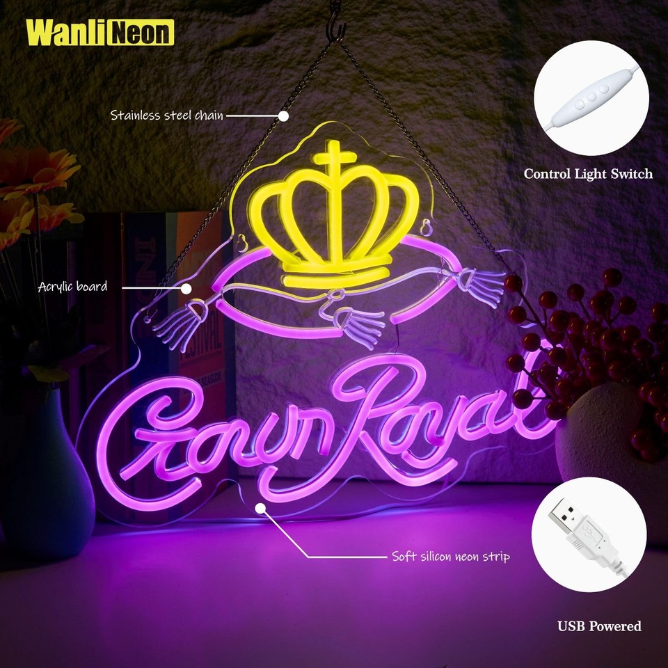 Insegna Al Neon A Forma Di Corona Con Scritta 'Beer' Per Pub E Home Bar: LED USB, Decorazione Murale Per Man Cave, Regalo Per Amanti Della Birra