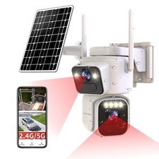 Solar Security Cameras Outdoor Wireless,2.4G/5G WiFi Cameras for Home Securit...