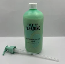 Isle Of Paradise Self Tanning Butter Hello Golden Glow 16.9 Fl Oz New + Pump