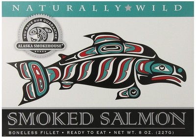 2 pk -Alaska Smokehouse Smoked Natural Wild Alaskan Salmon Fillet Ready to Serve
