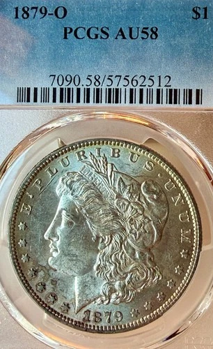 1879-O AU58 Slight Dark Rim Toning PCGS New Orleans Mint Morgan Silver Dollar
