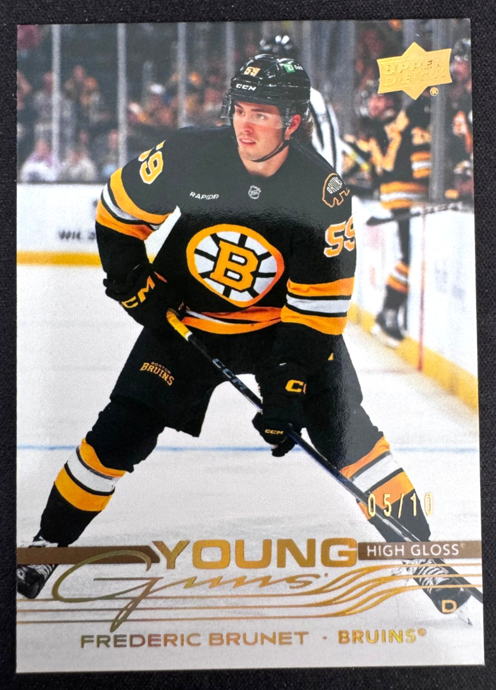 2025-26 UPPER DECK SERIES 2 #489 FREDERIC BRUNET RC YOUNG GUNS HIGH GLOSS /10