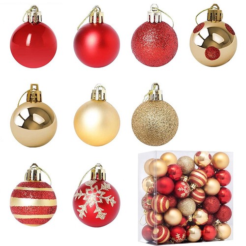 JY 50PCS 4CM Shatterproof Christmas Ball Decorations Christmas Tree Ornaments - Picture 4 of 10