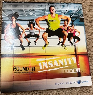 Beachbody Insanity Live Round 18 CD & DVD Set Cardio Workout Training Fitness
