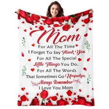 Mothers Day Blanket Gifts for Mom from Daughter Son - Birthday Gifts for Mom ...