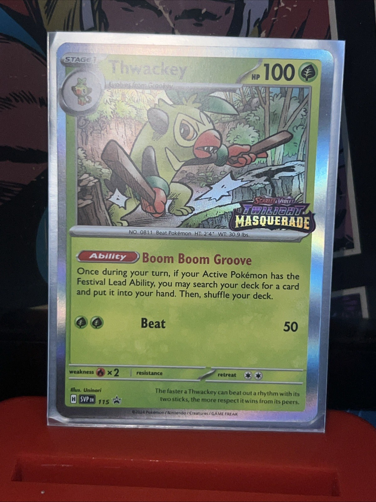 Thwackey - 115 (Prerelease) 115 Sv: Scarlet & Violet Promo Cards Holo