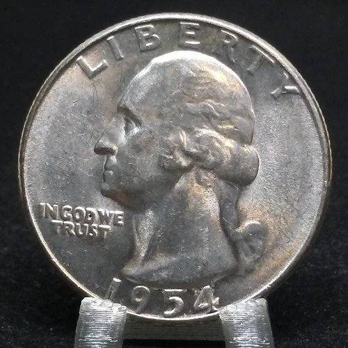 1954 S Washington Quarter BU Uncirculated Mint State 90% Silver 25c US Coin