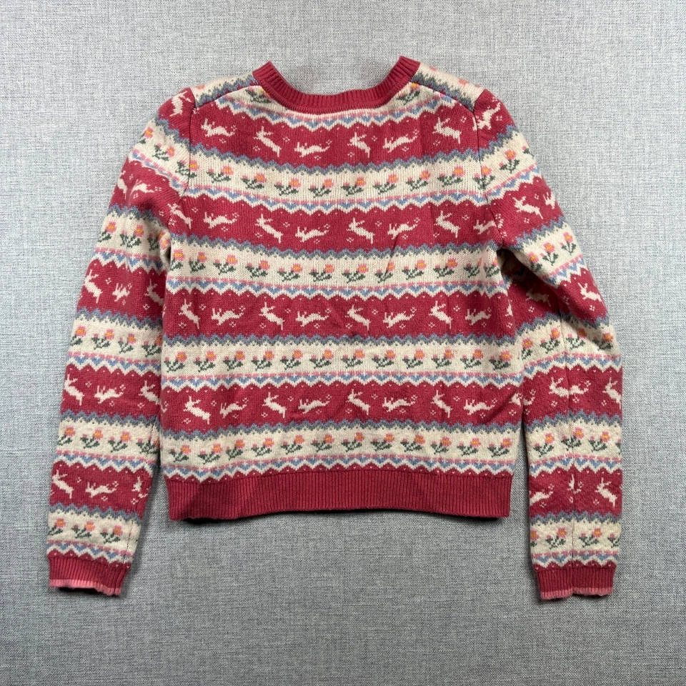 Мини Boden розовый Fair Isle кардиган шерсти смесь свитер девочек 11-12 лет Cottagecore - Изображение 4 из 4