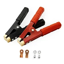 2PCS Battery Jumper Cable Clamps, Govel Heavy Duty Pure Copper Alligator Clips 