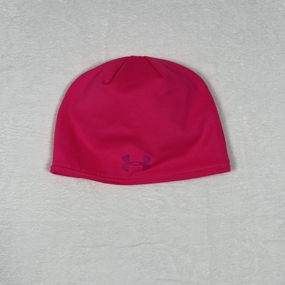 Under Armour Women's Reversible Running Beanie Bright Pink OSFA Ponytail Hole