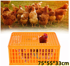 Poultry Carrier Crate Transport Box Heavy Duty Chicken Carrier Crate Yellow 