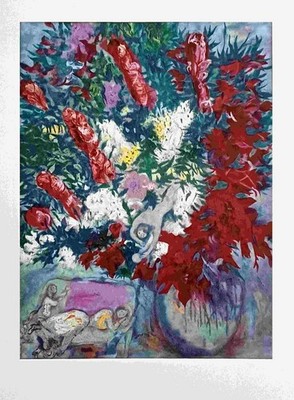  FLEURS, 1928'' BY MARC CHAGALL - HELIOGRAVURE 1960 (6O-7-01)