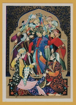 1979 ARABIAN Fairy Tale of the 1001 Nights Oriental Three Girls POSTCARD Old SU