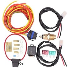 Electric Fan Wiring Thermostat Temperature Switch 185/165 Degree, 40 Amp Relay