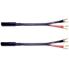 CNCESS CESS-002L Barrier Spade Fork to 1/4 Inch TS Speaker Cable Adapter (Lar...