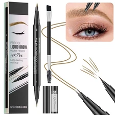 Microblading Eyebrow Pencil - Amazing 2-in-1 Dual-Ended Eyebrow Pen with 2-Fo...