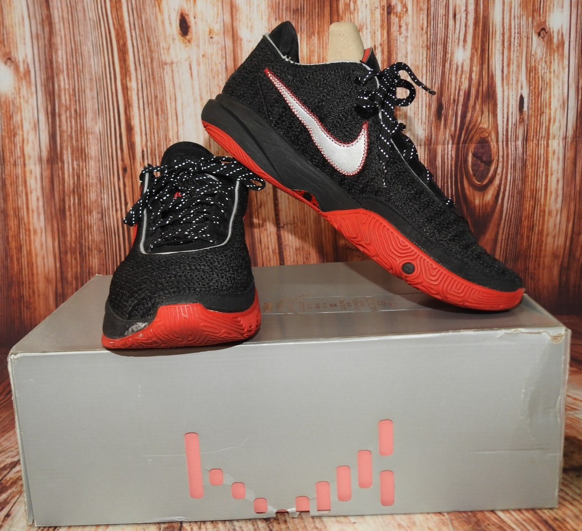 Men's Nike 13 Nike Lebron XX 20 Trinity Red Black Miami Heat W/Box